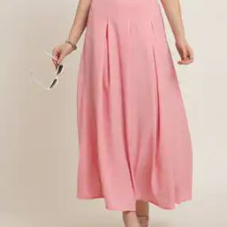 Shein High Waist Maxi Pleated Skirt with Pockets-image-9
