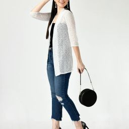 rayware Women Lace Front-Open Shrug with Bracelet Sleeves image 4