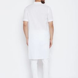 even Solid Long Kurta with Patch Pocket image 4