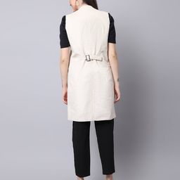 even Striped Front-Open Jacket image 4