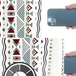 story@home Set of 2 Geometric Print Window Curtains with Metal Eyelets image 5
