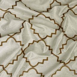 cortina eyelet curtain Set of 2 Geometric Print Window Curtains image 4