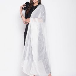 clora creation Embroidered Chiffon Dupatta with Sequin Embellishment image 4