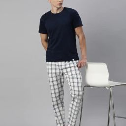 joven Men Checked Pyjamas with Drawstring Waist image 4