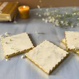 homearte india Set of 4 Square Marble Table Coasters image 4