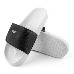 red tape Open-Toe Slip-On Flat Slides image 4