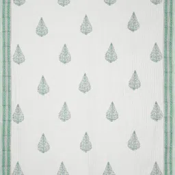 peepul tree Leaf Print King-Size Reversible Bed Cover image 4