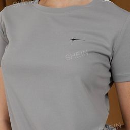 Shein Activewear Medium Length Short Sleeves Colour-Block Top image 4