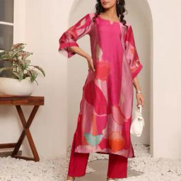 varanga Self-design A-line Kurta Set image 4