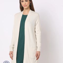 gap Front-Open Relaxed Fit Recycled Fabric Shrug image 5