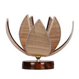 devansh Bamboo Table Lamp with Base image 5