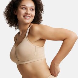 jockey ES27 Wirefree Non Padded Cotton Elastane Full Coverage Plus Size Bra with Broad Wings image 5