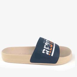 red tape Open-Toe Slip-On Flat Slides image 5
