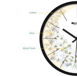 olive tree Floral Print Wall Clock image 5