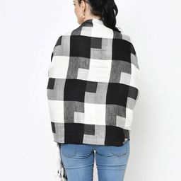 weavers villa Checked Viscose Stole image 5