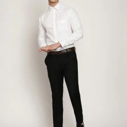 cantabil Flat-Front Trousers with Insert Pockets image 5