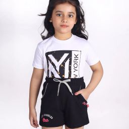 3pin Typographic Print Shorts with Drawstring image 5