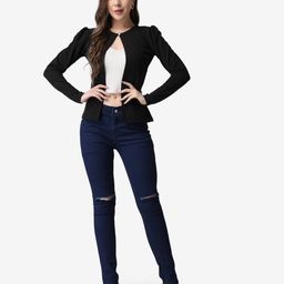 popwings Front-Open Shrug with Pearl Button Loop Closure image 5