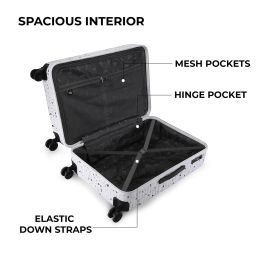 nasher miles Men Printed Trolley Bag with Number Lock image 5