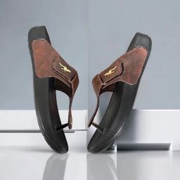 trz Men Open-Toe T-Strap Flip-Flops image 5