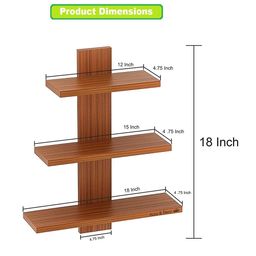 muren 3 Tiers Tree-Shape Floating Display Shelves image 5