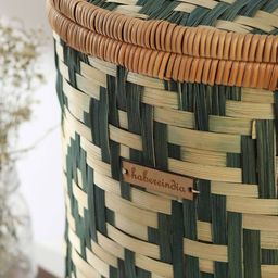 habere india Set of 2 Wicker Laundry Baskets With Lids image 5