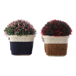 foliyaj Set of 2 Artificial Leaves Plants with Pot image 5