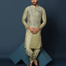 kisah Nehru Jacket with Woven Motifs image 5