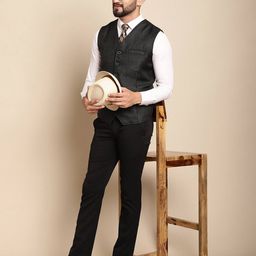 even Tailored Fit Nehru Jacket with Welt Pockets image 5