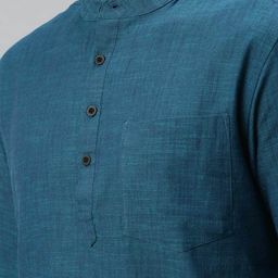 kryptic Men Regular Fit Short Kurta with Patch Pocket image 5