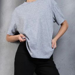 Shein Medium Length Drop Shoulder Loose Fit Tshirt-image-9