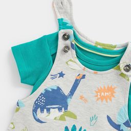 mothercare Dino Print Dungaree Set image 5