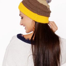 bharatasya Pack of 2 Beanies with Pom Pom image 5