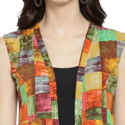 indibelle Checked Open-Front Long Shrug image 5