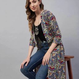 azira Geometric Pattern Front-Open Shrug image 5