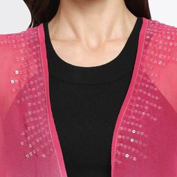 belleziya Ombre-Dyed Front-Open Shrug image 5