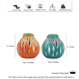 vareesha Set of 2 Tea Light Diya Lanterns image 5
