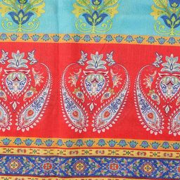 weavers villa Striped Dupatta with Lace Border image 5