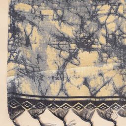 a r silk dupatta hub Chevron Print Dupatta with Tassels image 5