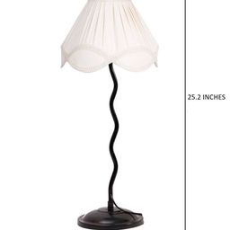 devansh Cotton Zig-Zag Table Lamp with Iron Base image 5