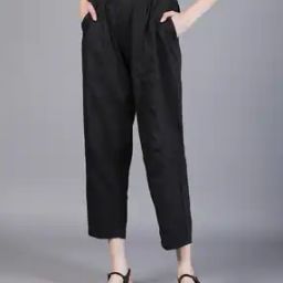 Shein Mid-Calf Length Pleated Relaxed Fit Pants-image-83