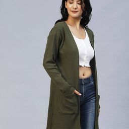 rigo Textured Open-Front Shrug with Patch Pockets image 5