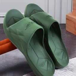 red tape Men Typographic Flip Flops Slides with Flat Heels image 5