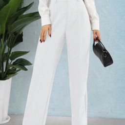 wuxi Flat-Front Trousers with Insert Pockets image 5