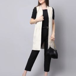 even Striped Front-Open Jacket image 5