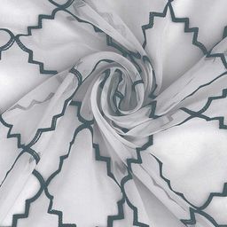 cortina eyelet curtain Set of 2 Geometric Print Window Curtains image 5