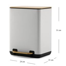 pure home and living Iron Waste Bin with Lid image 5