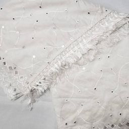 neel art Embroidered Dupatta with Tassels image 5