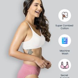 lyra Cotton Spandex Full Coverage Secret Support Bra image 5