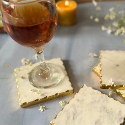homearte india Set of 4 Square Marble Table Coasters image 5